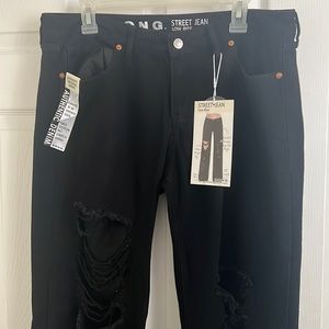 Black low rise jeans